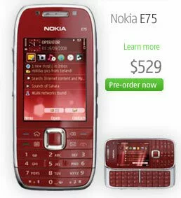 Nokia E75 красная
