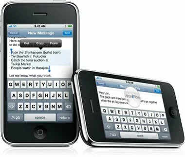 Copy Past в iPhone 3G S