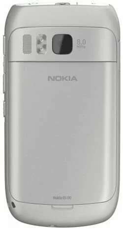 Nokia E6 White вид сзади